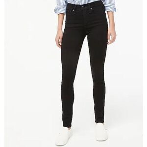 J CREW Womens Black 10" High-Rise Skinny Jeans EUC Cotton Stretch J6582 Sz 26